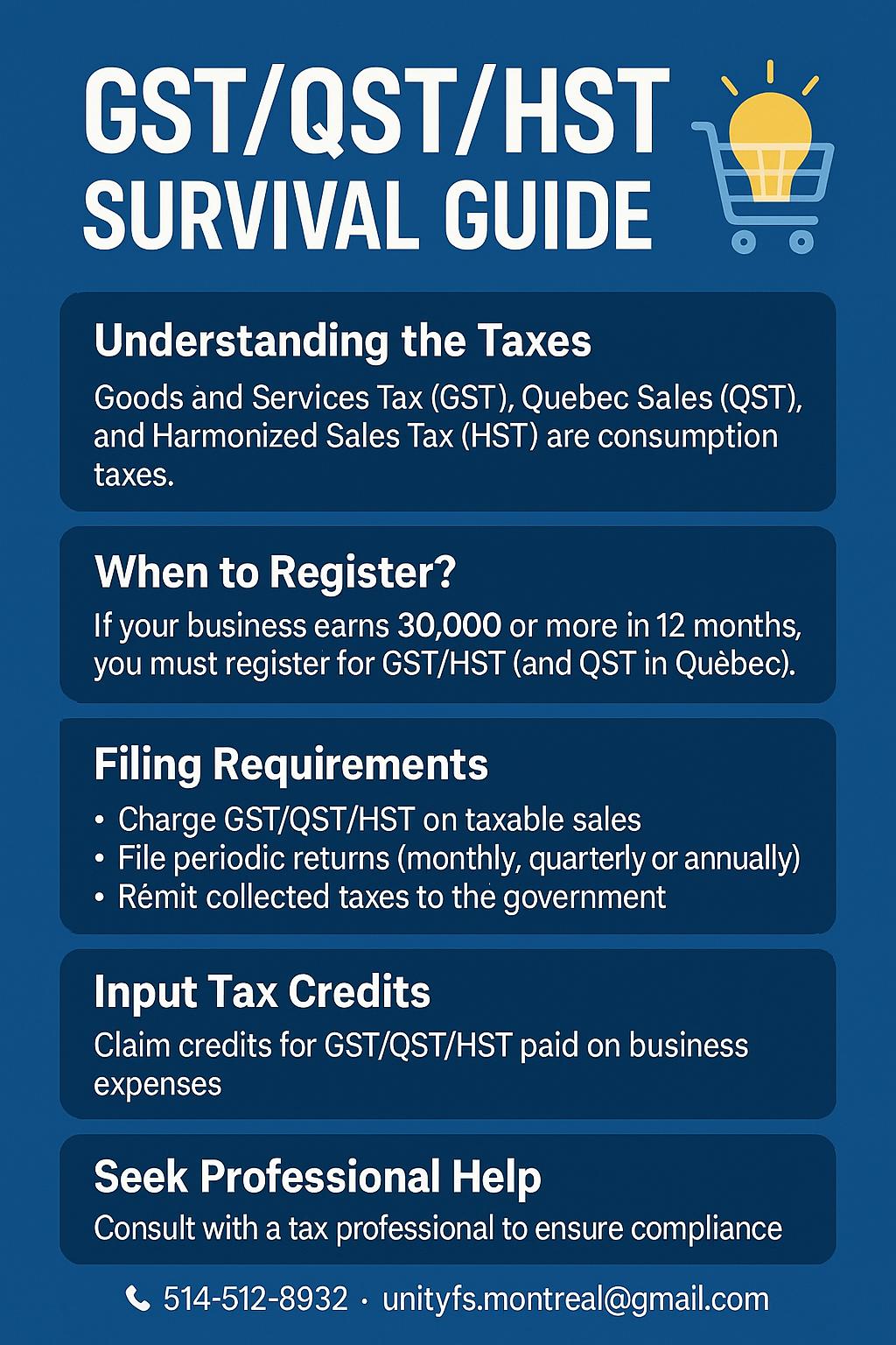 GST/QST/HST Survival Guide for Small Businesses
